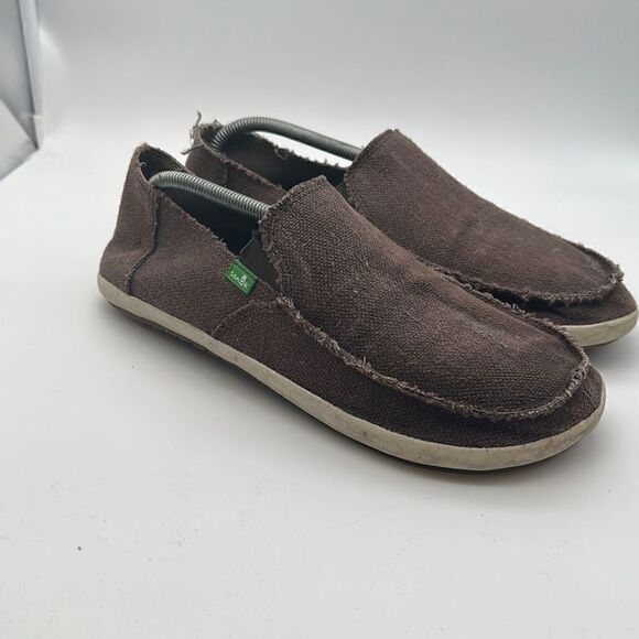 SANUK MEN ROUNDER‎ HOBO HEMP BROWN SIDEWALK SURFER SHOE US 9 - Picture 2 of 4